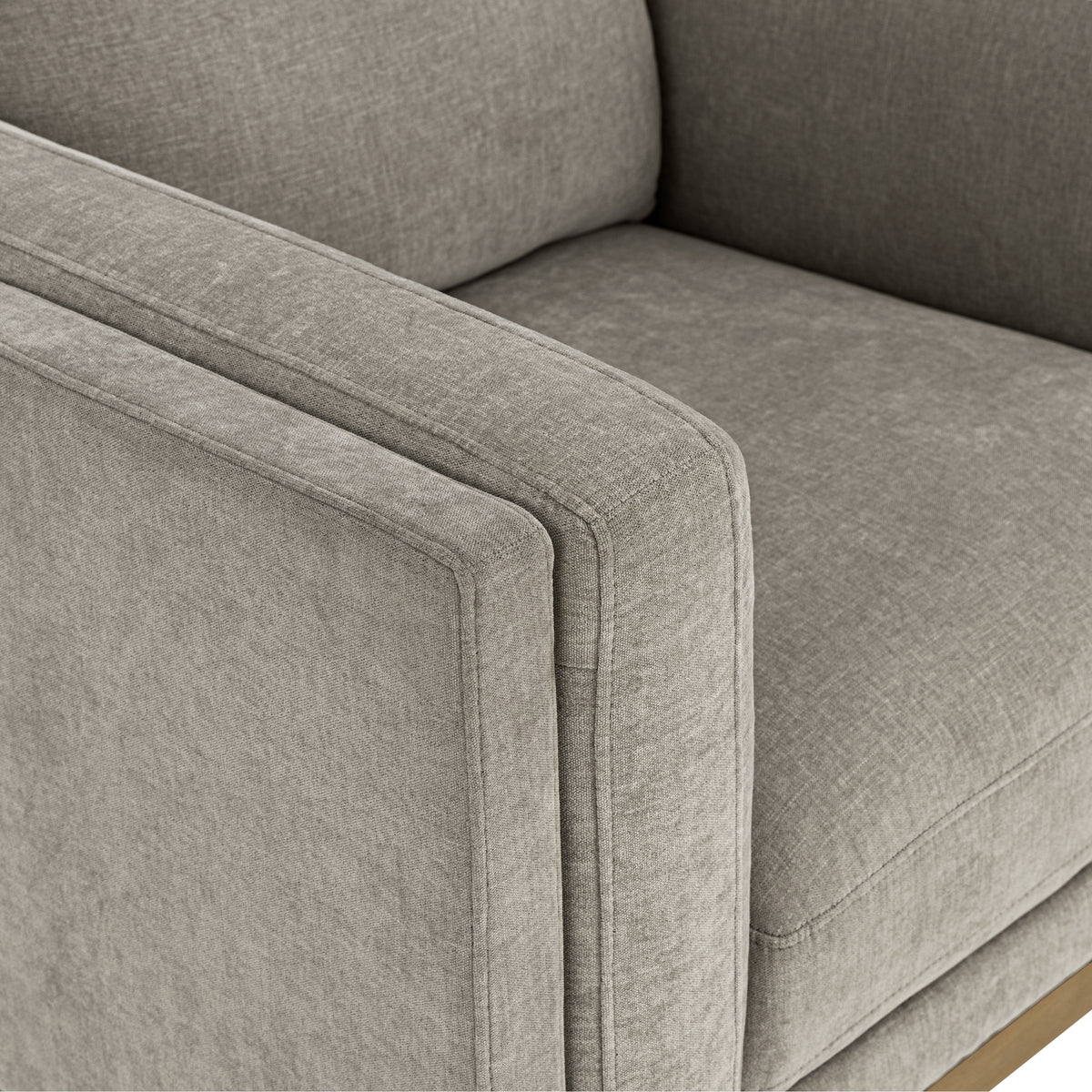 Renee Fabric Chair with Wood Base, Gray