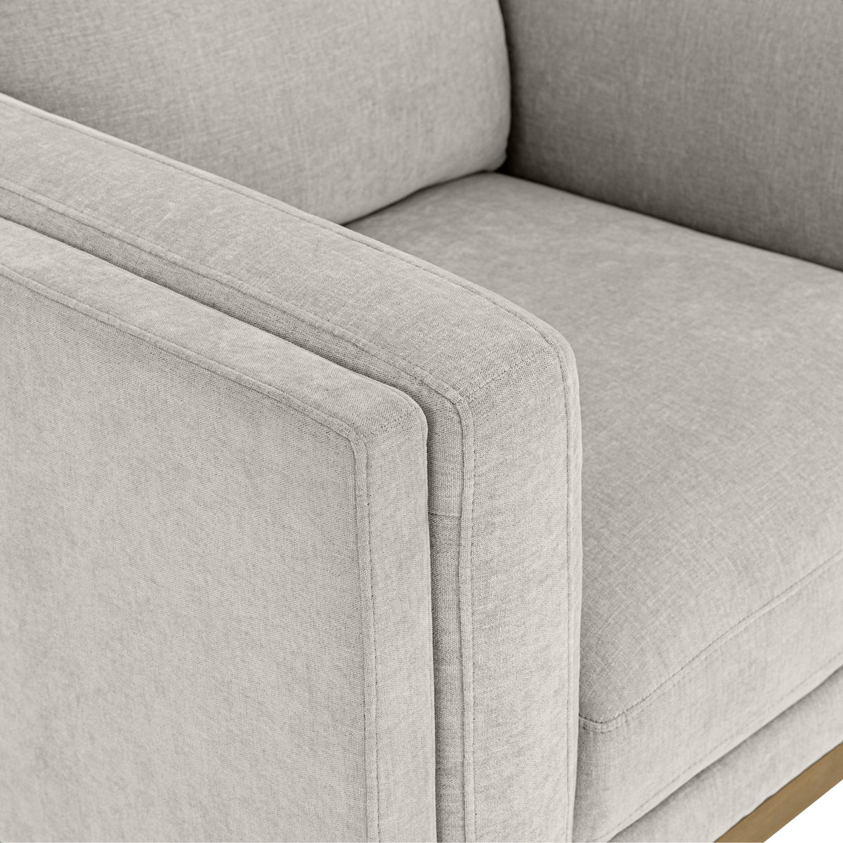 Renee Fabric Chair with Wood Base, Light Gray