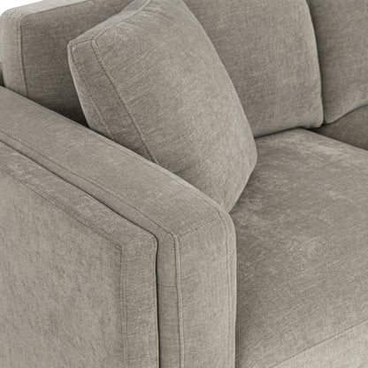 Renee Fabric Sofa with Wood Base, Gray
