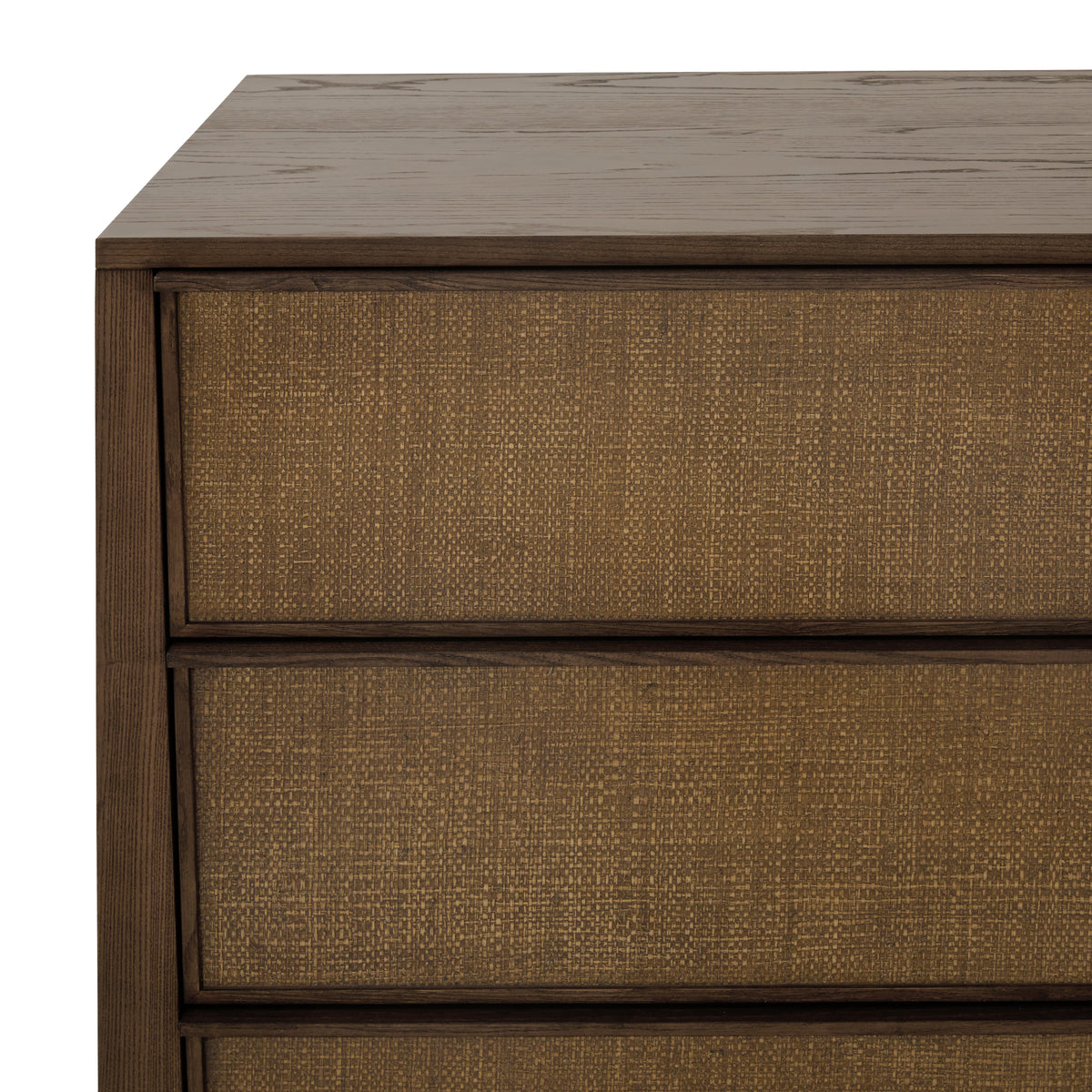 Sawyer Oak & Grasscloth Dresser, Brown