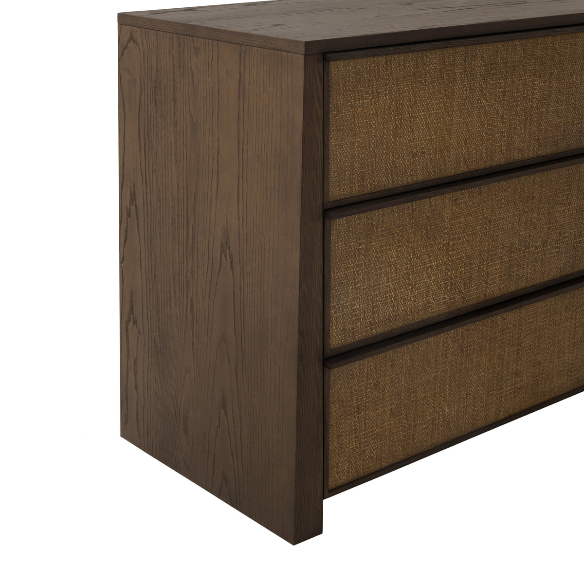 Sawyer Oak & Grasscloth Dresser, Brown
