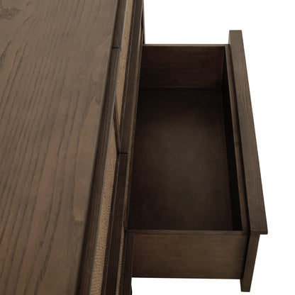 Sawyer Oak & Grasscloth Dresser, Brown