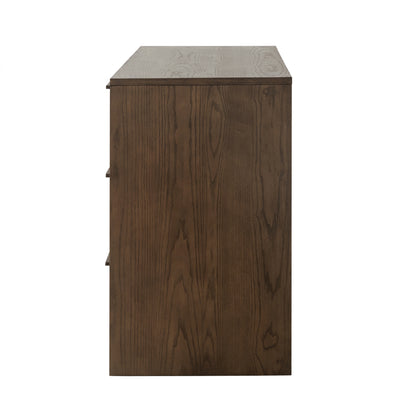Sawyer Oak & Grasscloth Dresser, Brown