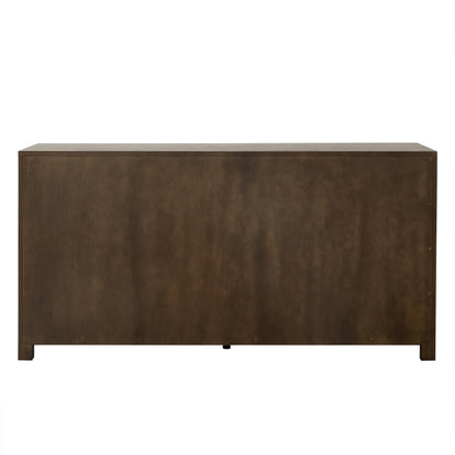 Sawyer Oak & Grasscloth Dresser, Brown