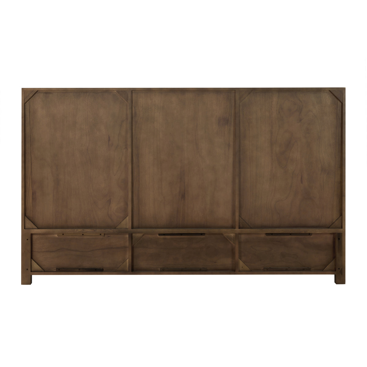 Sawyer Oak & Grasscloth Bed, Brown - Queen