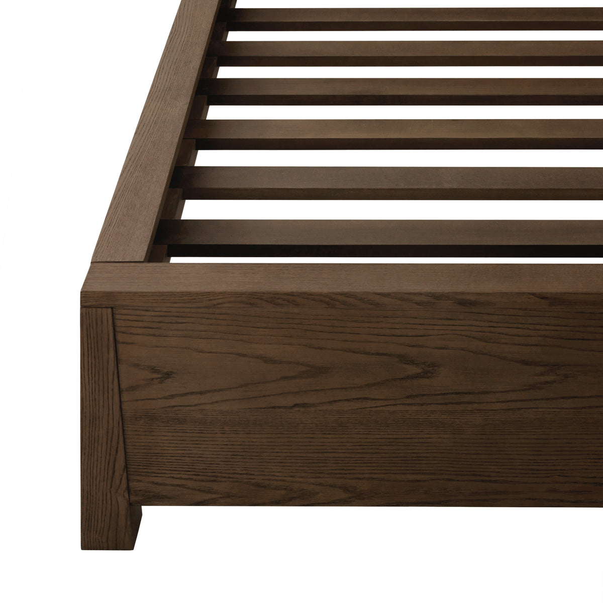 Sawyer Oak & Grasscloth Bed, Brown - Queen