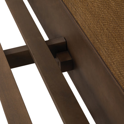 Sawyer Oak & Grasscloth Bed, Brown - King