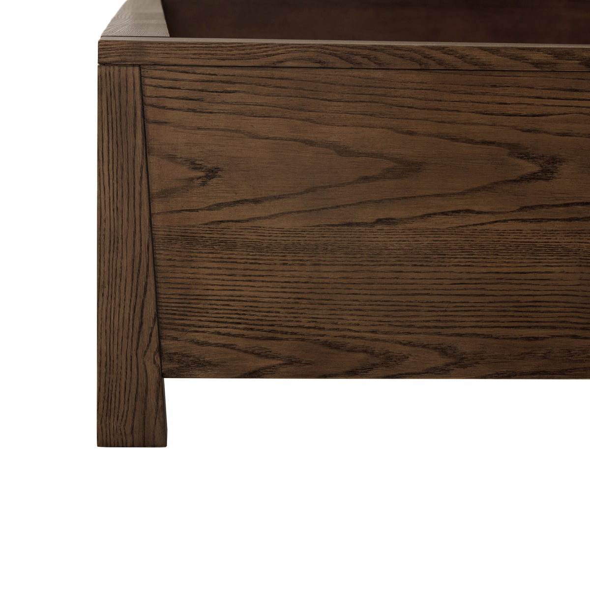 Sawyer Oak & Grasscloth Bed, Brown - Queen