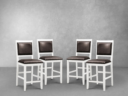 Walker Wood Counter Stool (Set of 4), White