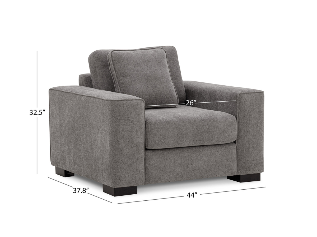 Tamora Fabric Chair - Charcoal