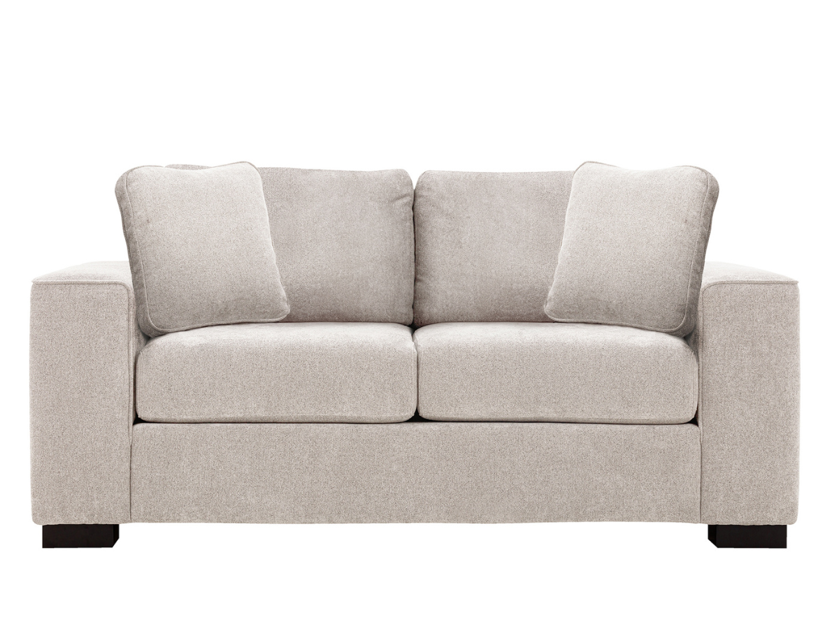 Tamora Fabric Loveseat - Light Gray