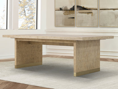 Bacara Modern Classic Wood Brushed Extendable Dining Table - Natural