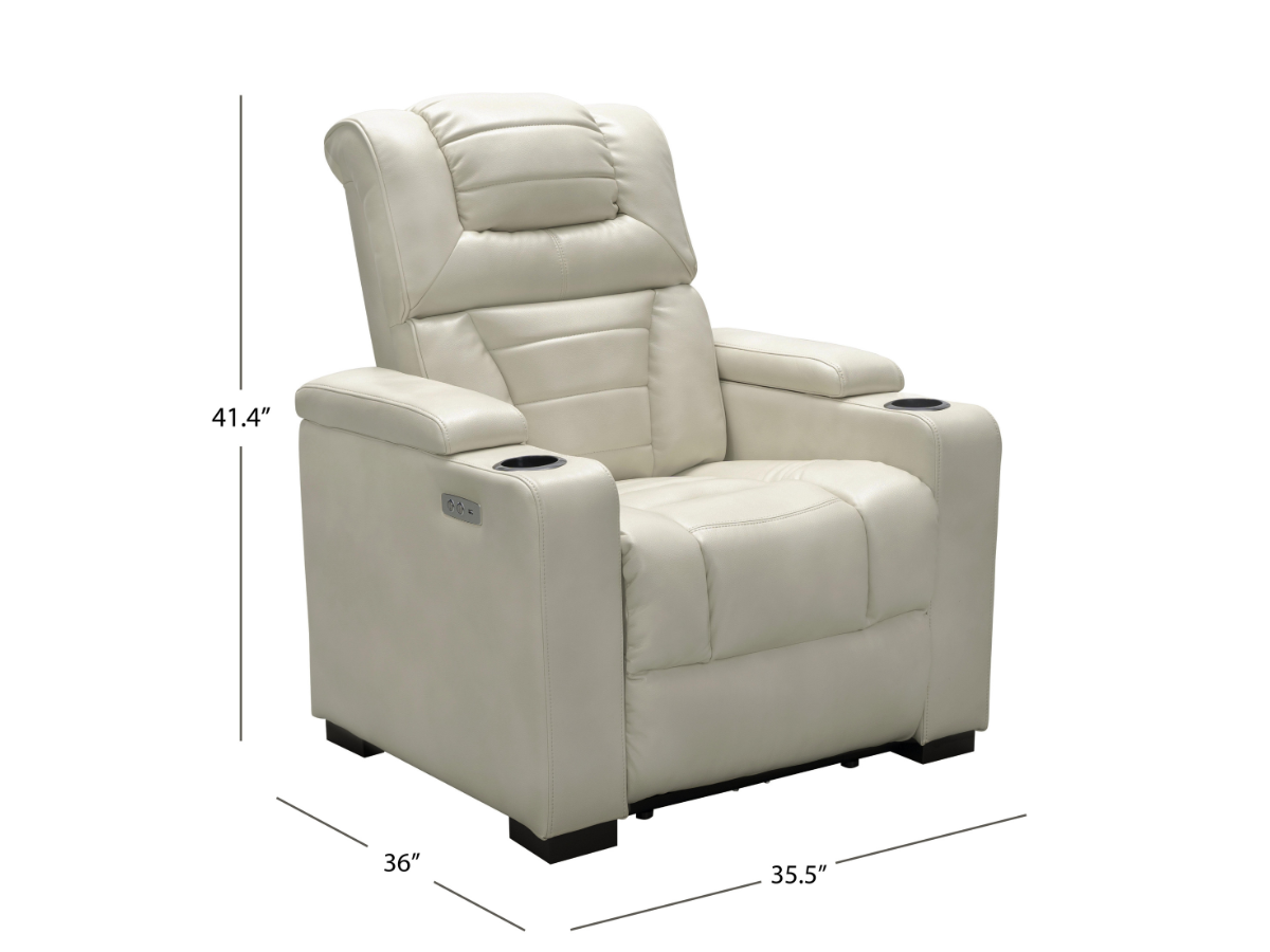 Galaxy Theatre Power Recliner - Ivory
