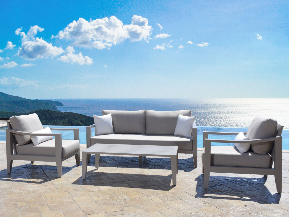 Hyland Hills 4-pc Outdoor Seating Set - Gray Aluminum