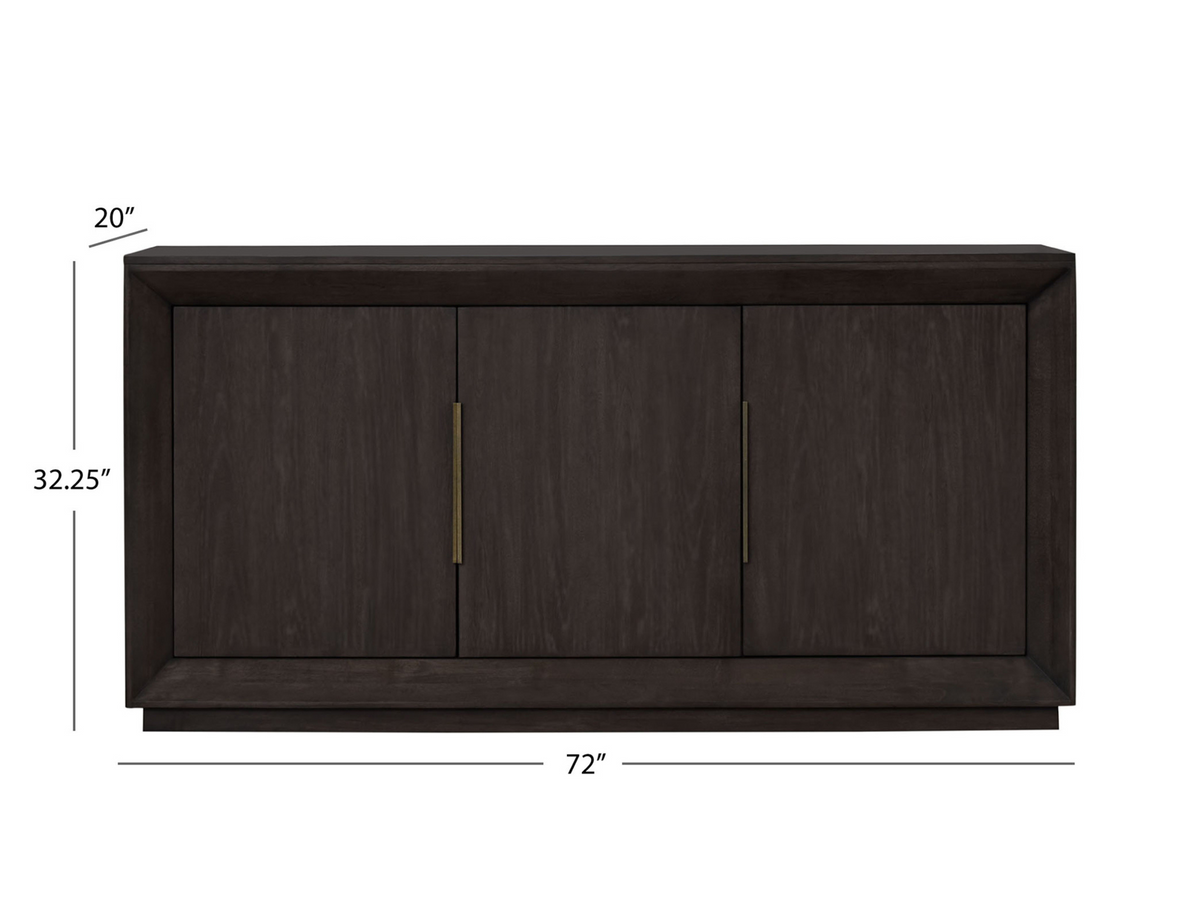 Goodwin 70" Multi-Use Oak Console, Espesso