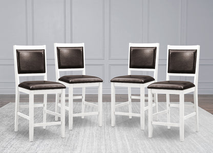 Walker Wood Counter Stool (Set of 4), White