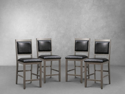 Walker Wood Counter Stool (Set of 4), Gray