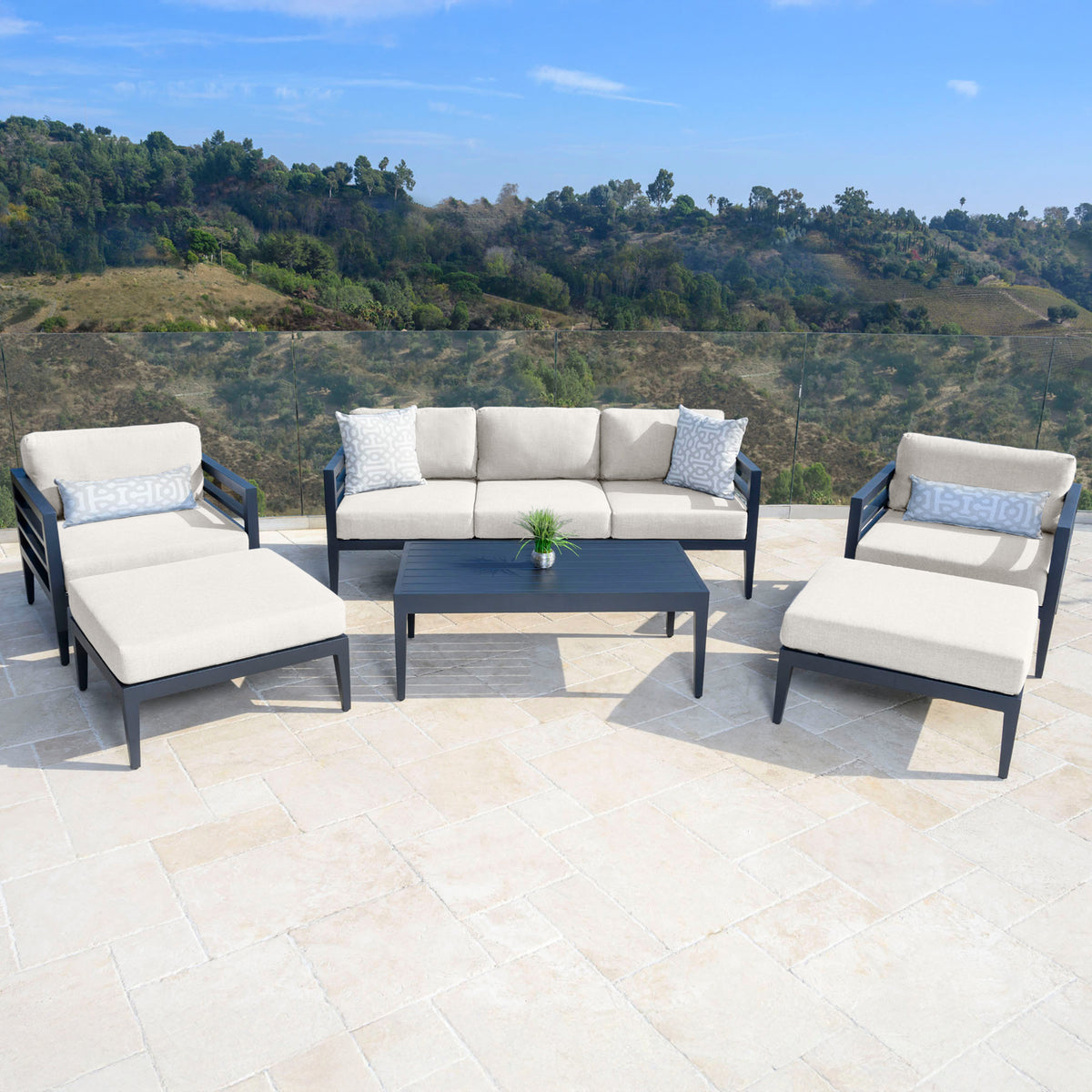 Belamar 6-pc Seating Set - White