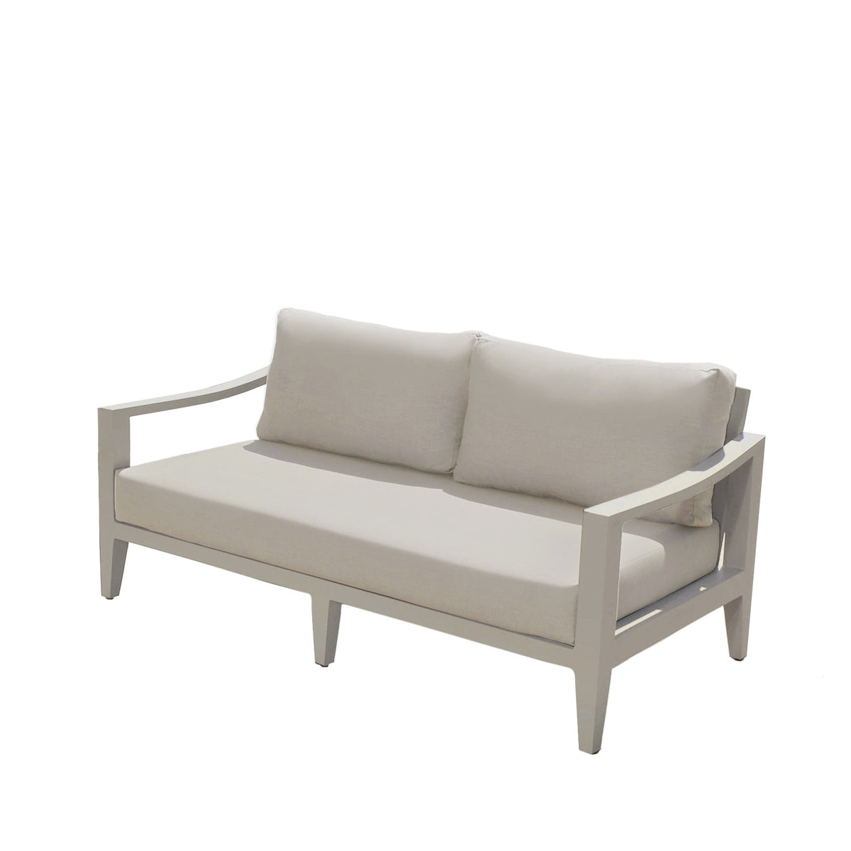 Hyland Hills Outdoor Sofa - Beige Aluminum