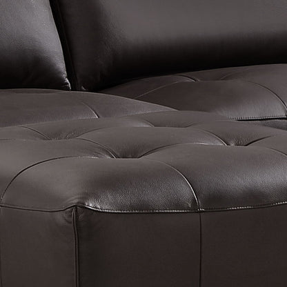 Teagan 6-pc Leather Modular Sectional  - Brown
