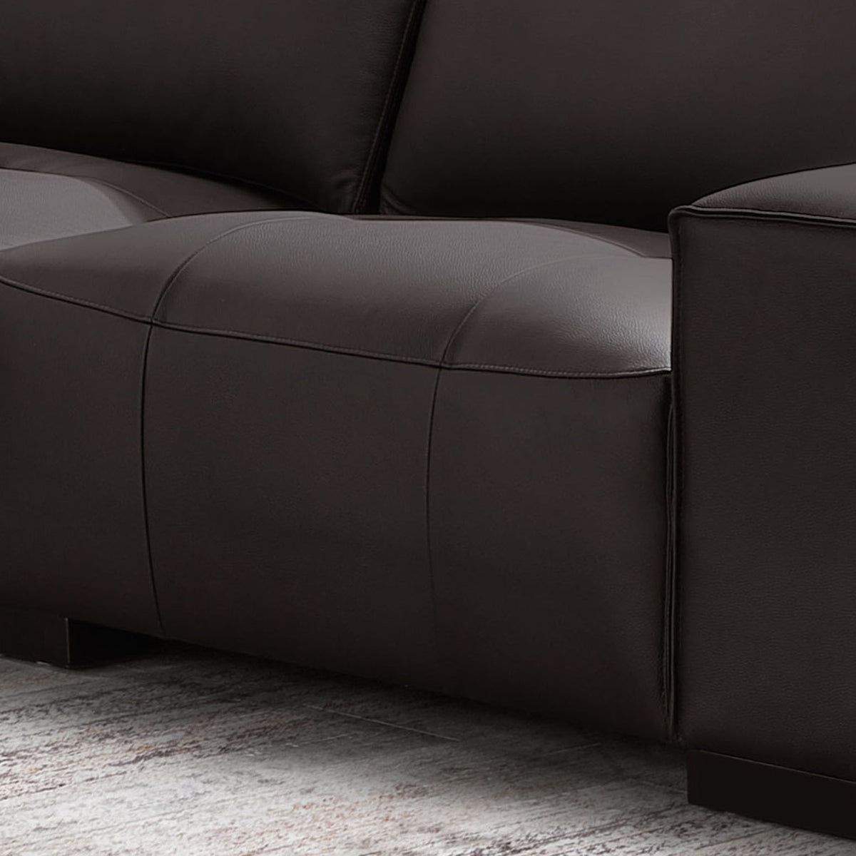 Teagan 6-pc Leather Modular Sectional  - Brown