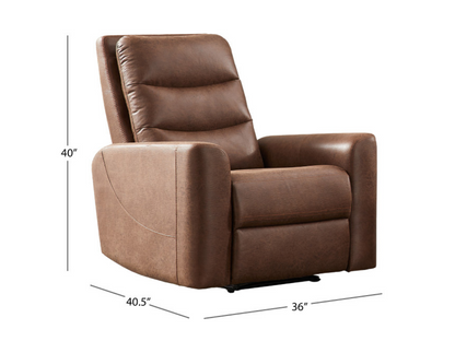 Bentley Fabric Manual Recliner - Brown