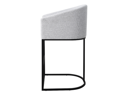 Jace Upholstered Bar Stool - Light Gray