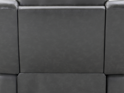 Rhodes Top-Grain Leather Manual Recliner - Gray
