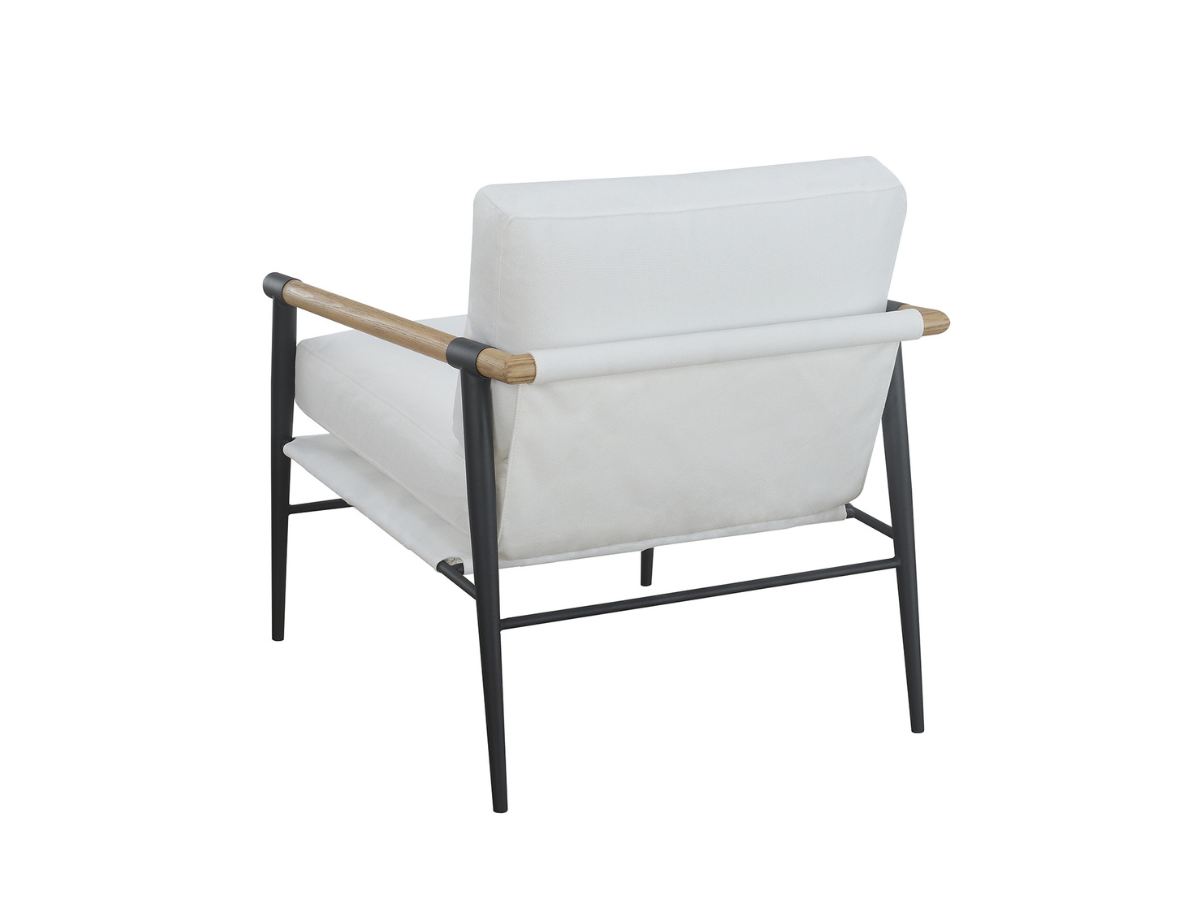 Parker Stain-Resistant Fabric Armchair - Ivory