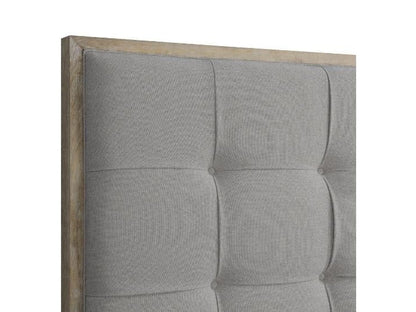 Eleanor Tufted Fabric Bed - Gray - Queen