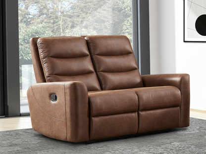 Bentley Fabric Manual Reclining Loveseat - Brown