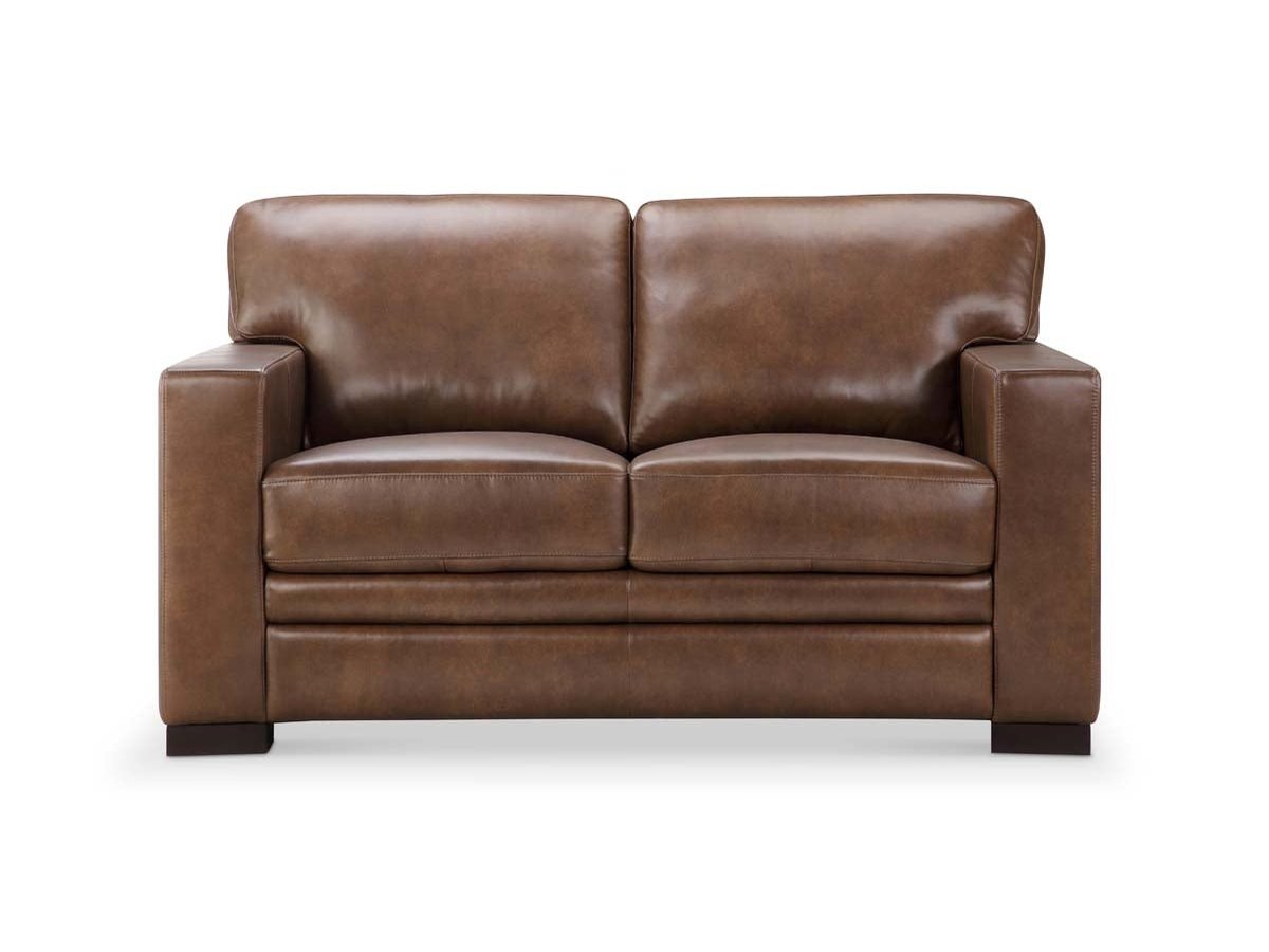 Astoria Leather Loveseat - Brown