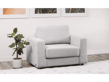 Elliot Fabric Chair - Light Gray