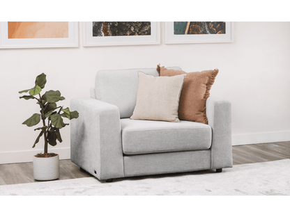 Elliot Fabric Chair - Light Gray
