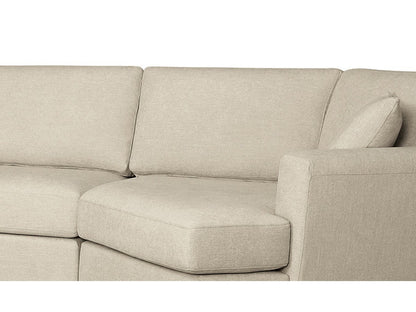 Elliot Fabric Cuddler Sectional - Sand