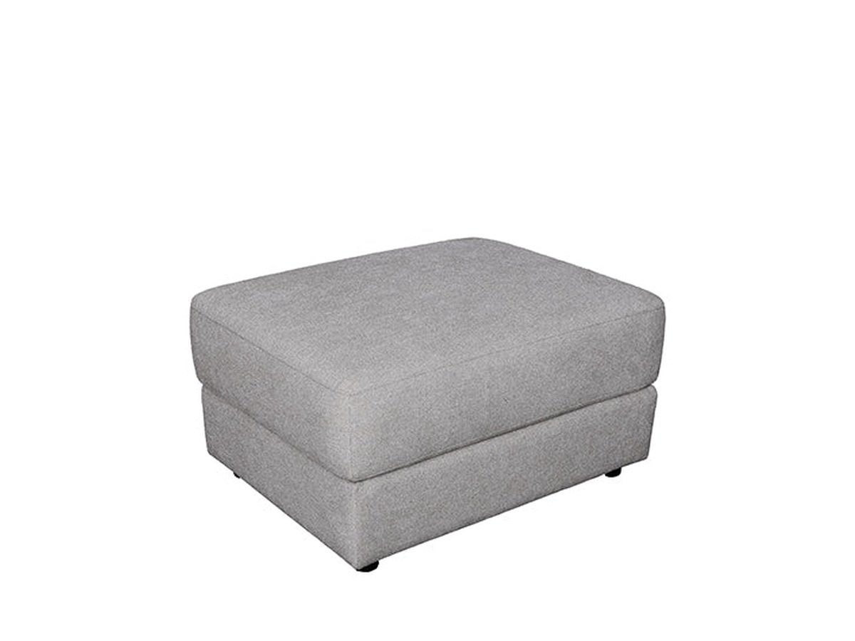Elliot Fabric Ottoman - Light Gray
