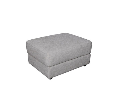 Elliot Fabric Ottoman - Light Gray