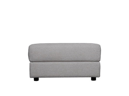 Elliot Fabric Ottoman - Light Gray