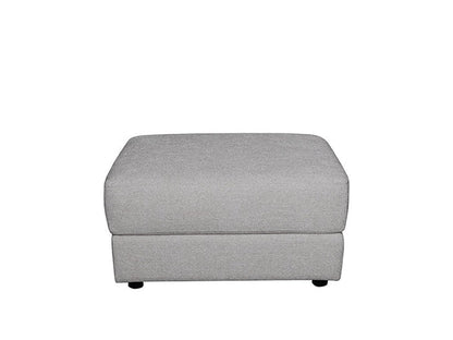 Elliot Fabric Ottoman - Light Gray