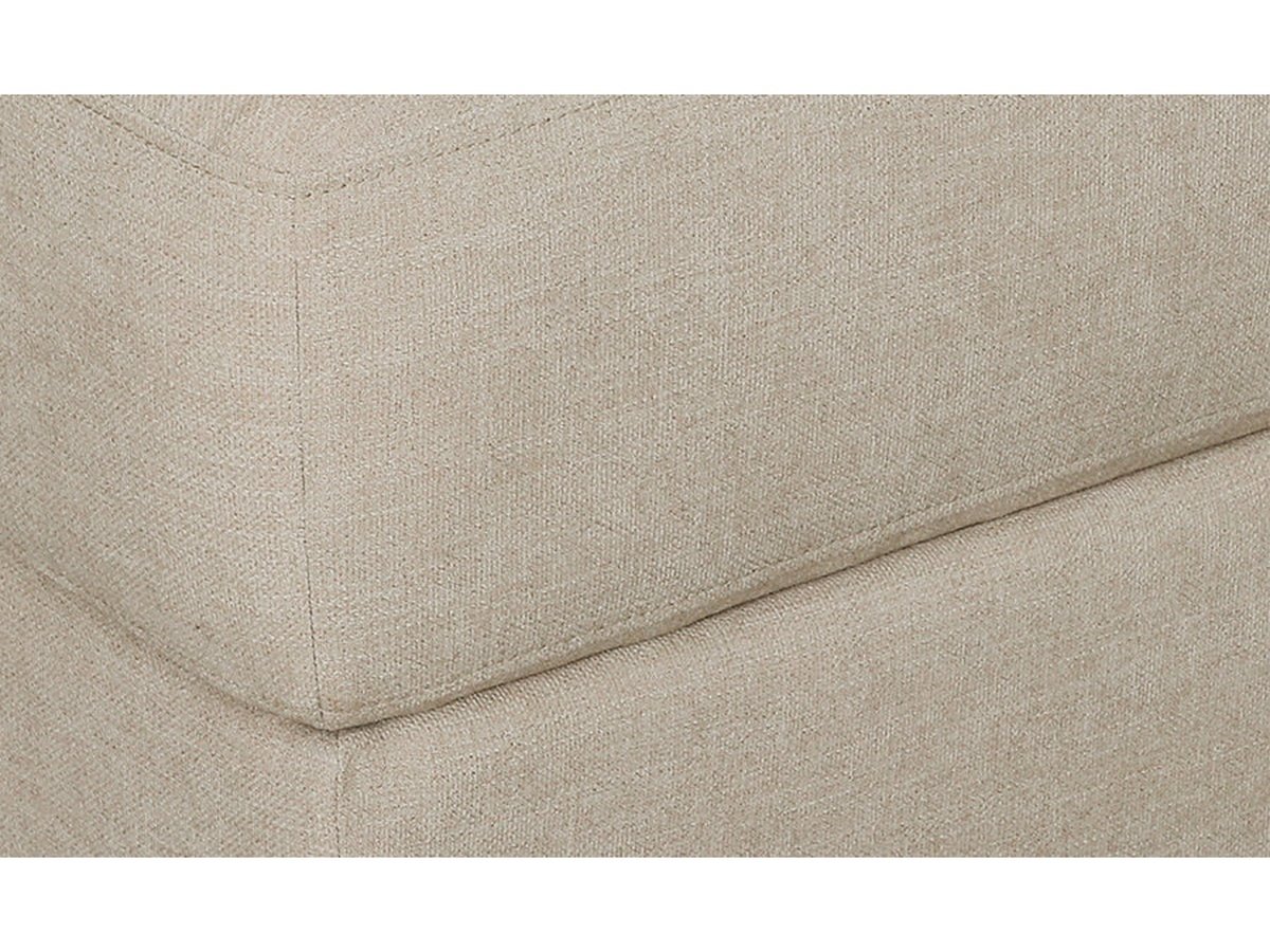 Elliot Fabric Ottoman - Beige