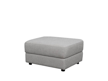 Elliot Fabric Ottoman - Light Gray