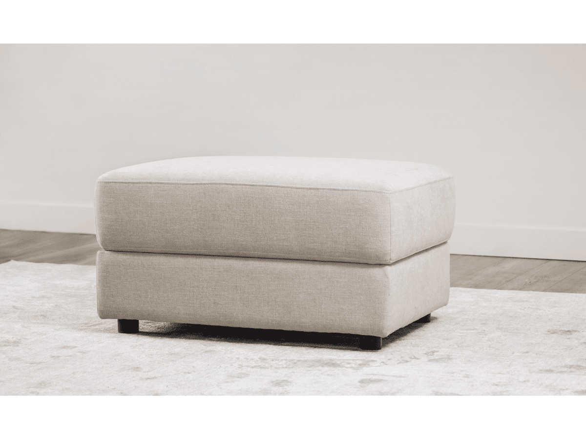 Elliot Fabric Ottoman - Beige