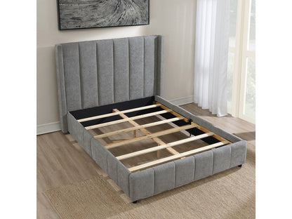 Winnie Channel Bed - Gray - Queen