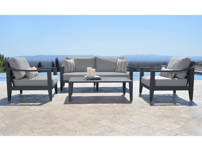 Hyland Hills 4-pc Outdoor Seating Set - Gray Aluminum