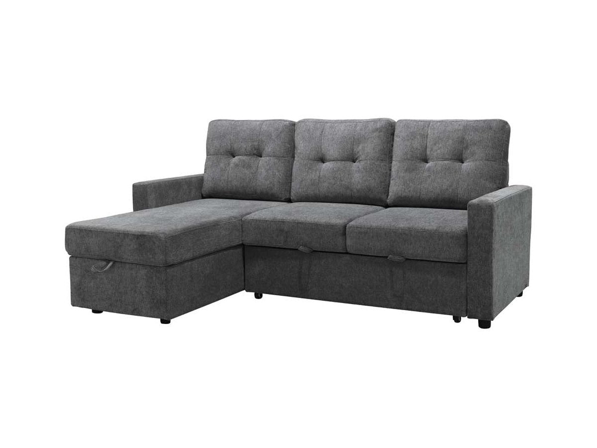 Kylie Storage Sofa Bed Reversible Sectional - Dark Gray