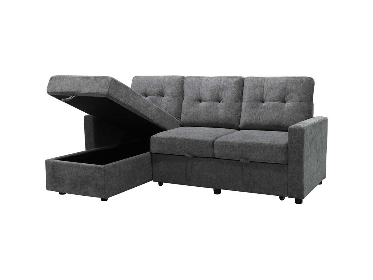 Kylie Storage Sofa Bed Reversible Sectional - Dark Gray