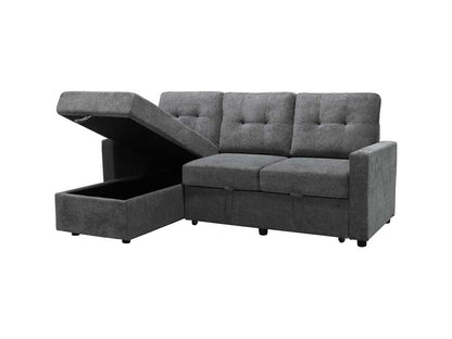 Kylie Storage Sofa Bed Reversible Sectional - Dark Gray