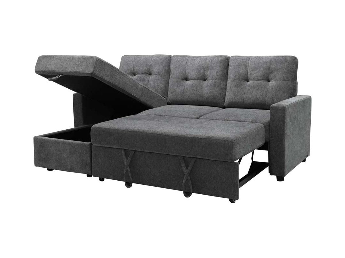 Kylie Storage Sofa Bed Reversible Sectional - Dark Gray