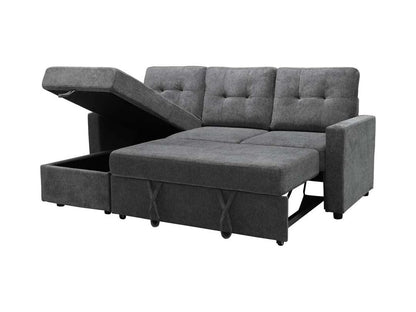 Kylie Storage Sofa Bed Reversible Sectional - Dark Gray