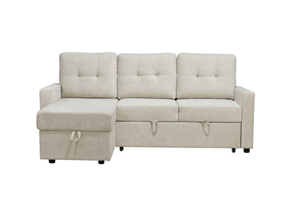 Kylie Storage Sofa Bed Reversible Sectional - Cream